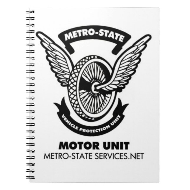 Caderno Espiral Logotipo Metro State (Frente)