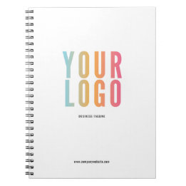 Caderno Espiral Logotipo Moderno de Negócios Promocional Branco