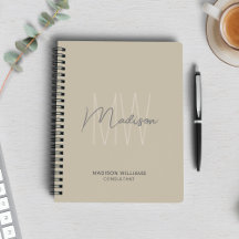 Logotipo Monograma Moderno Consultor Bege