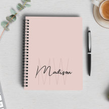 Logotipo Monograma Moderno Minimalista Rosa Bege