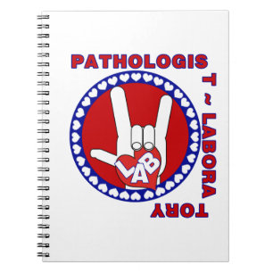 CADERNO ESPIRAL LOGOTIPO PATHOLOGISTA SQUARE ASL LOVE