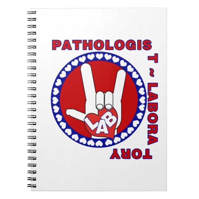 CADERNO ESPIRAL LOGOTIPO PATHOLOGISTA SQUARE ASL LOVE (Frente)