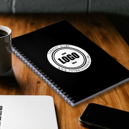 Caderno Espiral Logotipo preto do notebook personalizado