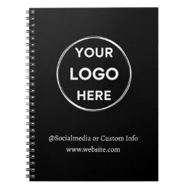 Caderno Espiral Logotipo Preto Personalizado Funcionarios de negóc