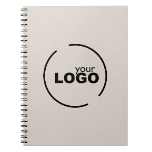 Caderno Espiral Logotipo profissional moderno para empresas Beige