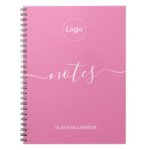 Caderno Espiral Logotipo rosa para profissionais