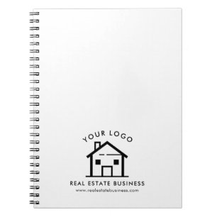 Caderno Espiral Logotipo Simples de Empresa de Imóveis Promo Swag