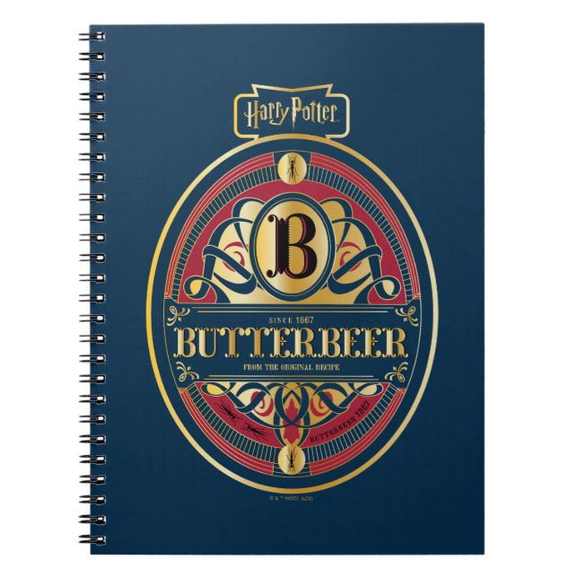 Caderno Espiral Logotipo Vertical BUTTERBEER™ (Frente)