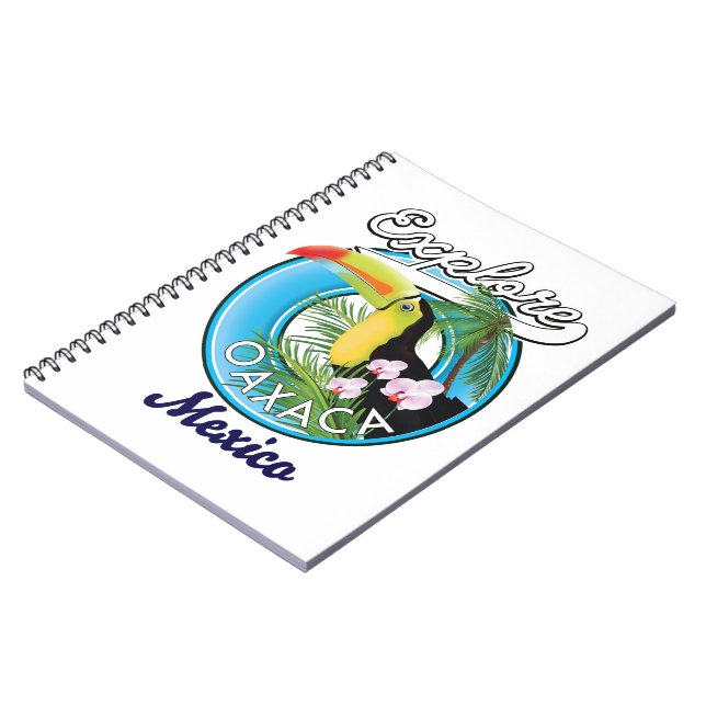 Caderno Espiral Logotipo viagem do Oaxaca Mexico (Left Side)