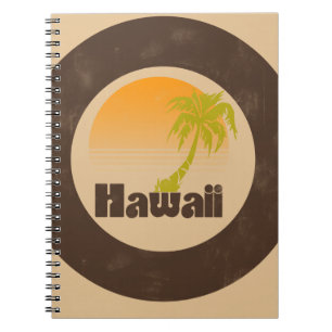 Caderno Espiral Logotipo Vintage Hawaii