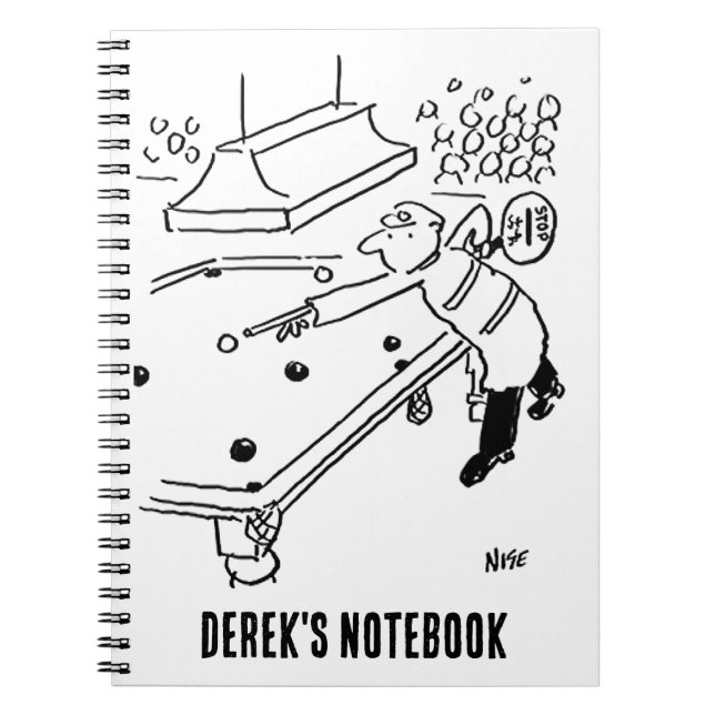 Caderno Espiral Lollipop Man está jogando snooker (Frente)