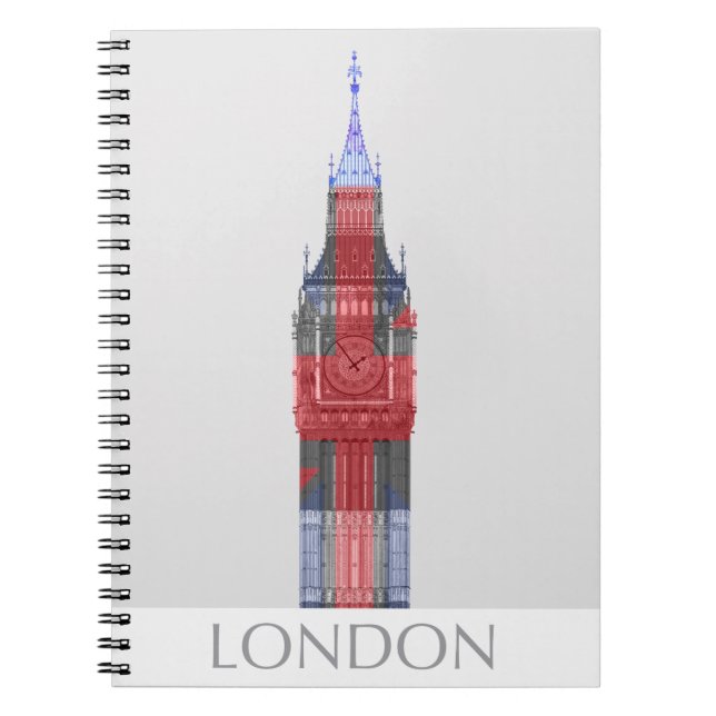 Caderno Espiral London Big Ben Union Jack (Frente)