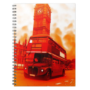 Caderno Espiral London Red Bus e o Big Ben