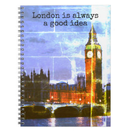Caderno Espiral Londres é sempre uma boa ideia, personalizada