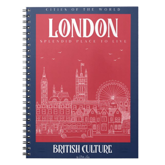 Caderno Espiral Londres - Lugar esplêndido para viver (Frente)
