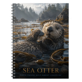 Caderno Espiral Lontra Marinha Floresta de Kelp ANIMAIS