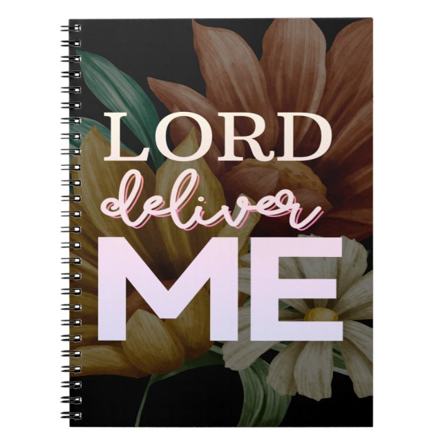 Caderno Espiral Lorde Me Entregue - Floral (Frente)