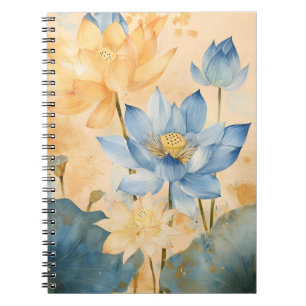 Caderno Espiral Lótus sagrado (Nelumbo nucifera), uma planta aquát