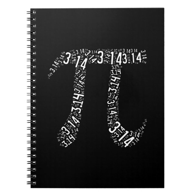 Caderno Espiral Louco da Matemática Pi (Frente)