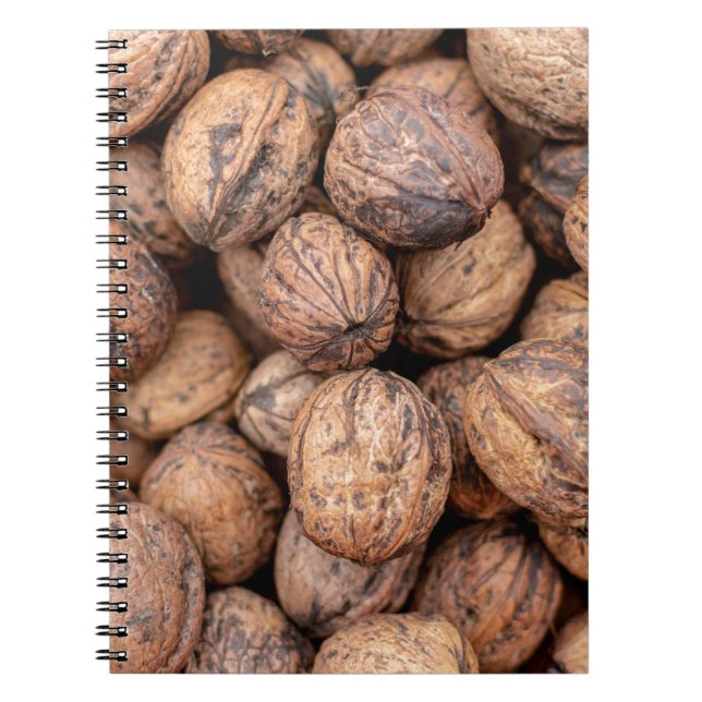 Caderno Espiral Loucos de caju castanho (Frente)