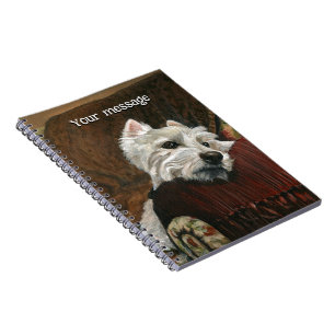 Caderno Espiral Lounging Westie em Sofa