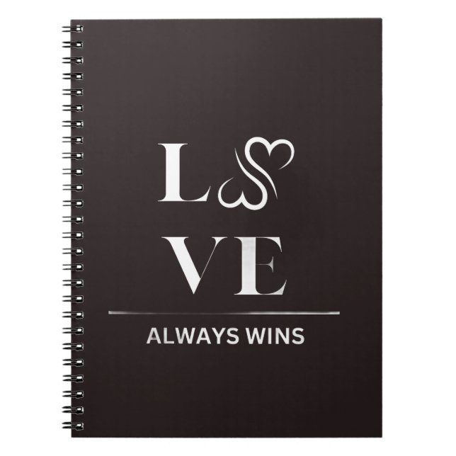 CADERNO ESPIRAL LOVE ALWAYS WINS NOTEBOOK (Frente)