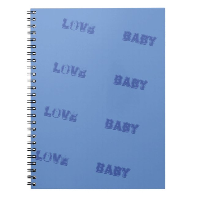 CADERNO ESPIRAL LOVE_BABY_MODERN_MEDIUM BLUE_SO_CUTE_NOTE BOOK (Frente)