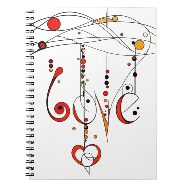 Caderno Espiral LOVE estilizado (Frente)