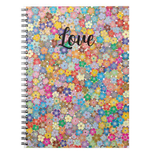 Caderno Espiral Love Floral Spiral Notebook (Frente)