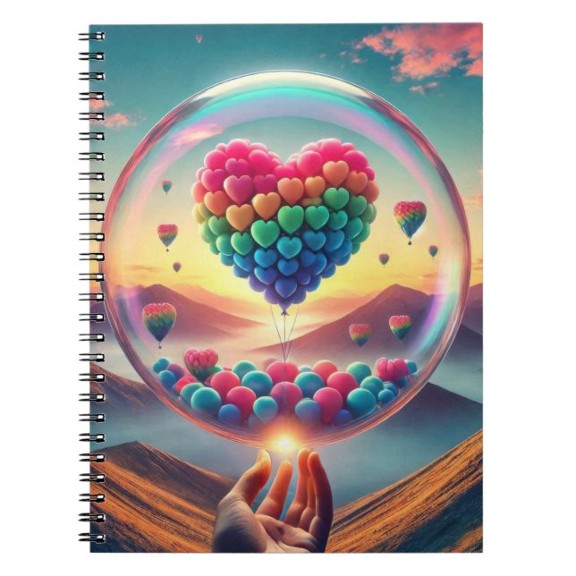 Caderno Espiral Love forma art Spiral Photo Notebook (Frente)