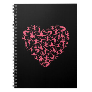Caderno Espiral Love Girls Gymnastics - Silhouette Heart