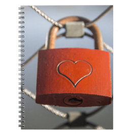 Caderno Espiral Love Heart Padlock