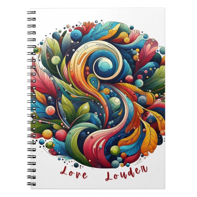 Caderno Espiral Love Louder (Frente)
