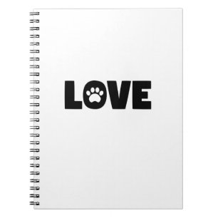 Caderno Espiral Love Paw Print