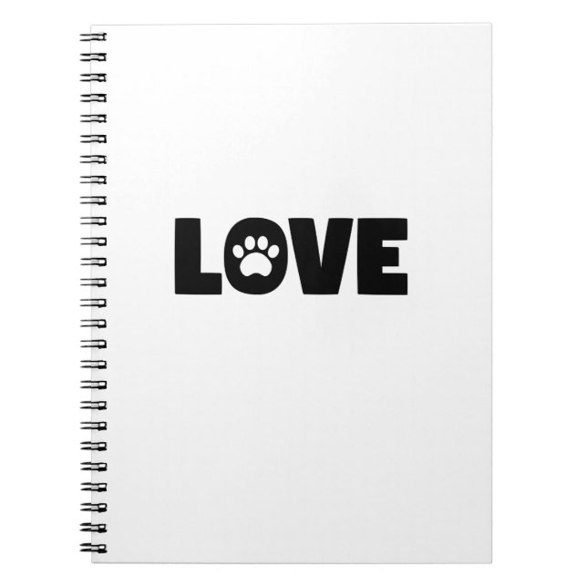 Caderno Espiral Love Paw Print (Frente)