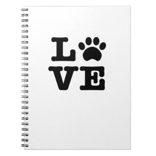 Caderno Espiral Love Paw Print Spiral Notebook