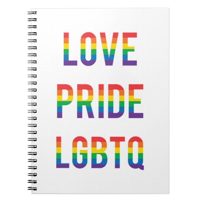 Caderno Espiral Love Pride LGBTQ (Frente)