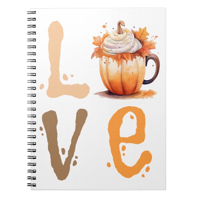Caderno Espiral Love Pumpkin Spice (Frente)