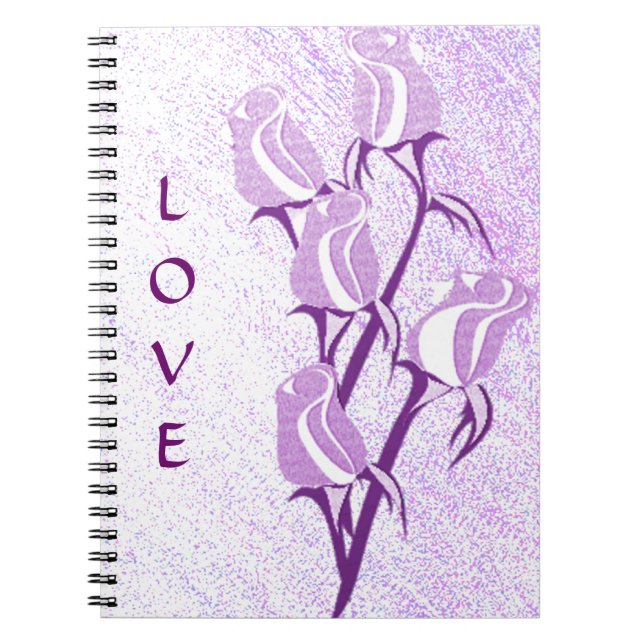 Caderno Espiral Love Purple Rosa (Frente)
