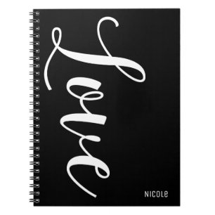 Caderno Espiral LOVE Tipo Inspirador Chic Personalizado