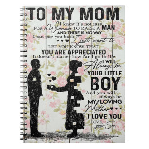 Caderno Espiral Lovely Quotes To My Mom, Mom Present