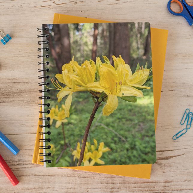 Caderno Espiral Lovely Yellow Azalea Floral (In Situ)