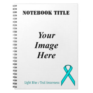 Caderno Espiral Lt Blue / Teal Standard Ribbon por Kenneth Yoncich