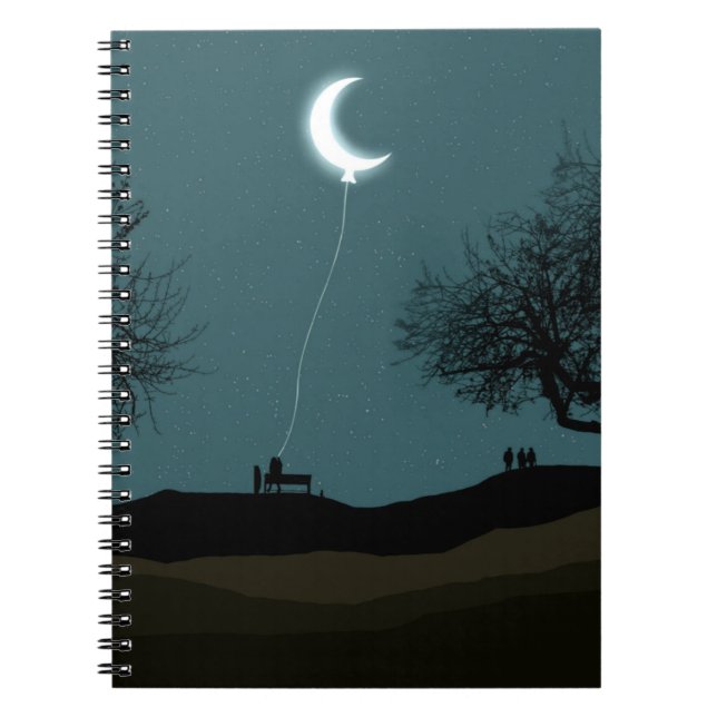 Caderno Espiral Lua Balão (Frente)