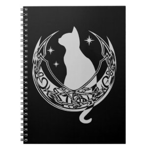 Caderno Espiral Lua Celta   Estrelas de Cat Noite