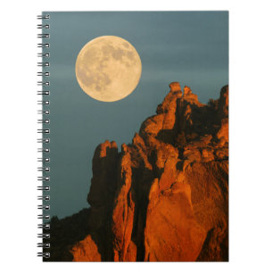 Caderno Espiral Lua cheia   Basalt Cliff Smith Rock State Park