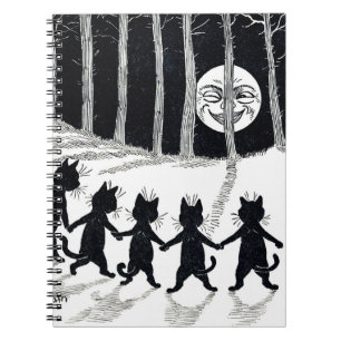 Caderno Espiral Lua cheia e gatos, Louis Wain