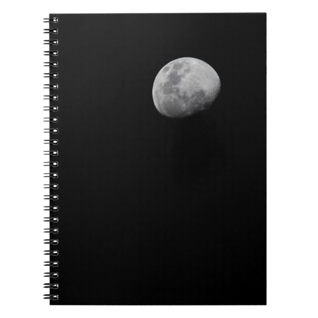 Caderno Espiral Lua com céu negro | Zâmbia, Luangwa do Sul (Frente)