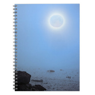 Caderno Espiral Lua da meia-noite Ártico, Svalbard