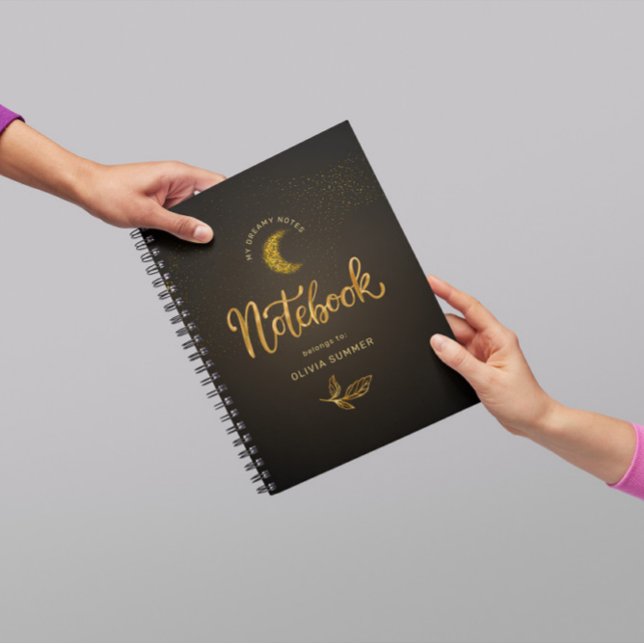 Caderno Espiral Lua Dourada (Criador carregado)